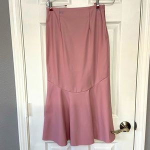 ASOS Faux Leather Long Skirt in Pink, Size 2